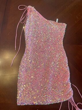 Pink sequin dress